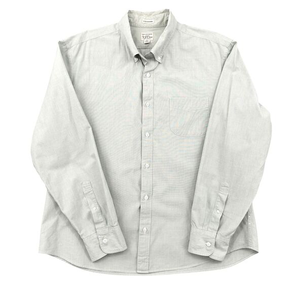 J.Crew Light Celery Long Sleeve Button-Down Collar Button-Up Mens Shirt XL Short - Picture 1 of 6